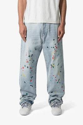 Ultra Baggy Chainstitch Denim Light Blue
