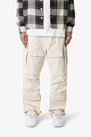 MNML Ultra Baggy Ripstop Cargo Pants Off White