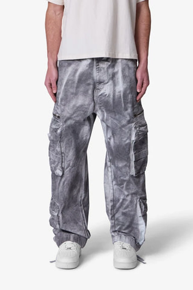 MNML Washed Pocket Cargo Pants Grey
