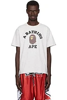 BAPE Heather Gray College Tee