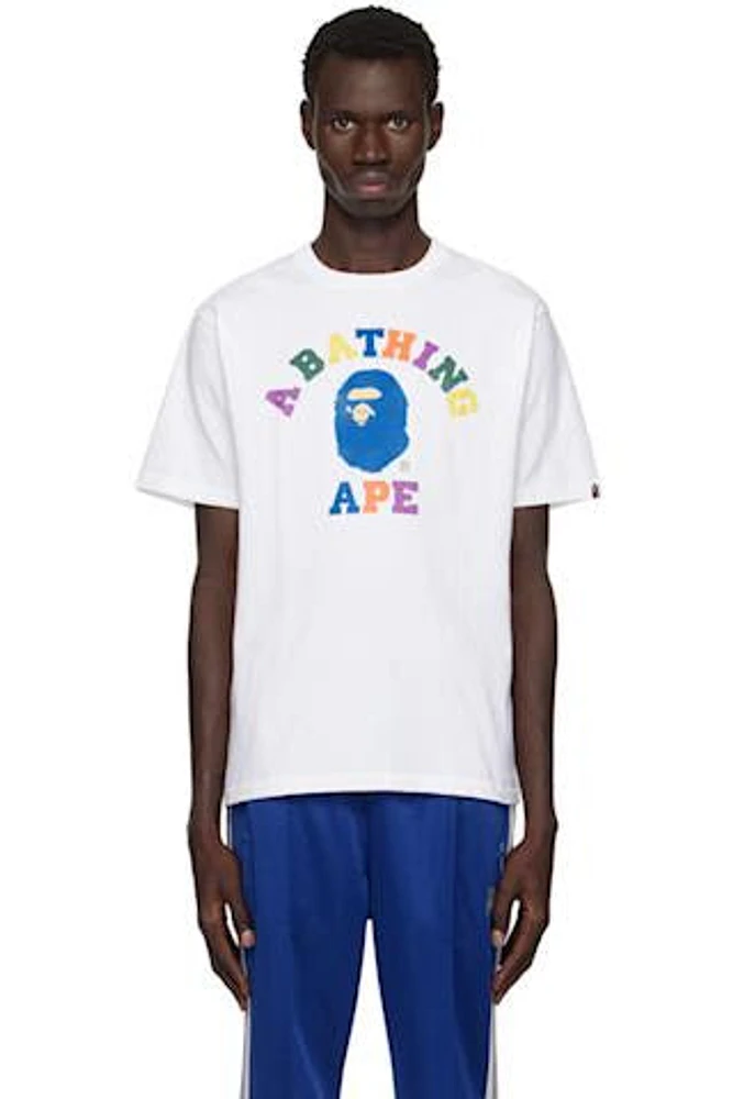 BAPE Colors College Tee White