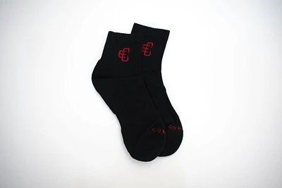 Copped Black / Red Ankle Socks 3-Pack