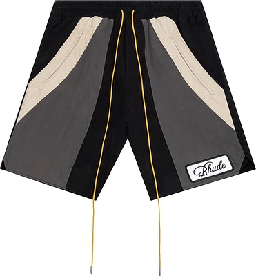 Rhude Nylon Cursive Patch Shorts - Black