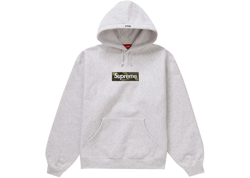 Supreme Box Logo Hooded Sweatshirt (FW23) Ash Grey