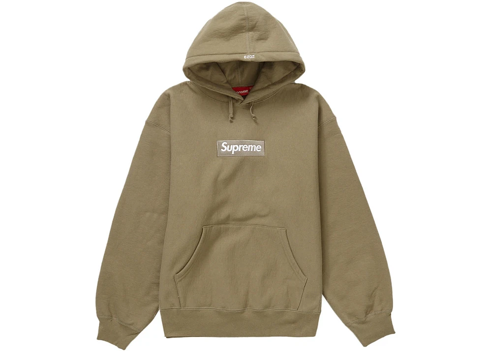 Supreme Box Logo Hooded Sweatshirt (FW23) Dark Sand