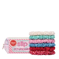 Skinny Scrunchie Set With Pouch - High Tide