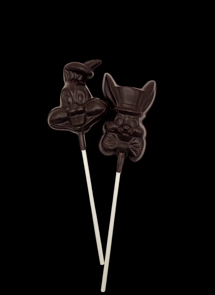 A-100x Dark chocolate lollipop , to be packaged, available while stocks last (3 to 4 weeks delivery time)