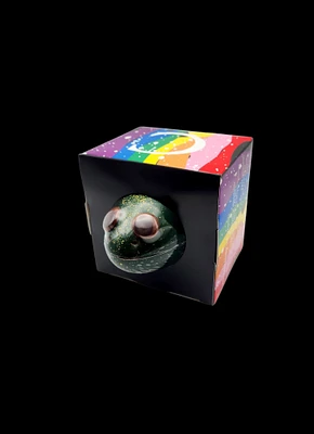 A-1x Medium dark chocolate frog filled with 2 milk chocolate pistachio, delivery time 2-3 weeks