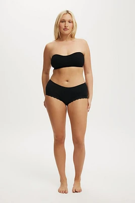Organic Cotton Lace Boyshort Brief