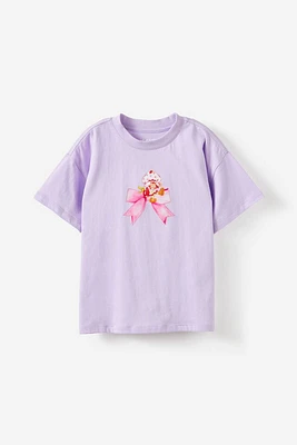 Strawberry Shortcake Drop Shoulder Short Sleeve Tee