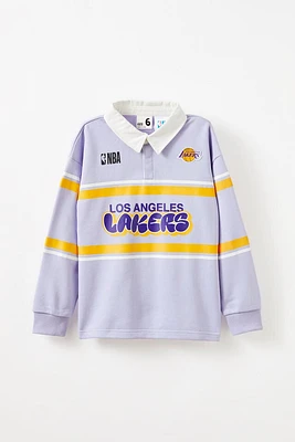 LA Lakers Sports Polo Fleece Top