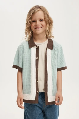 Knitted Short Sleeve Shirt