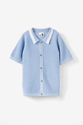 Knitted Short Sleeve Shirt