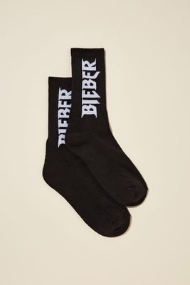 Justin Bieber Active Sock
