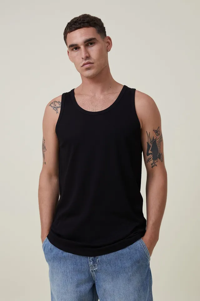 The One Organic Variegated Rib Scoop Neck Tank