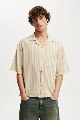 Washed Box Fit Short Sleeve Shirt