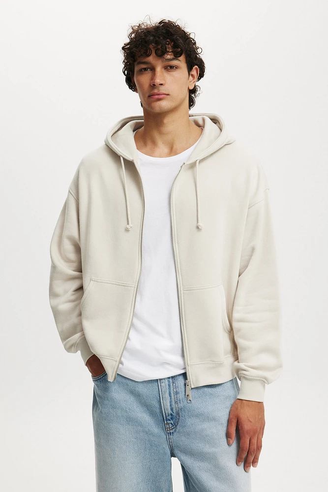 Box Fit Zip Up Hoodie