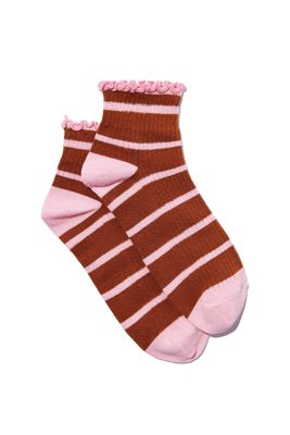 Frill Ribbed Ankle Sock
