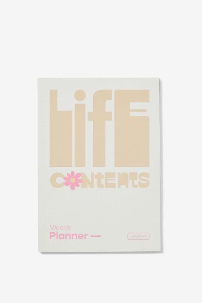 Undated A5  Weekly Planner