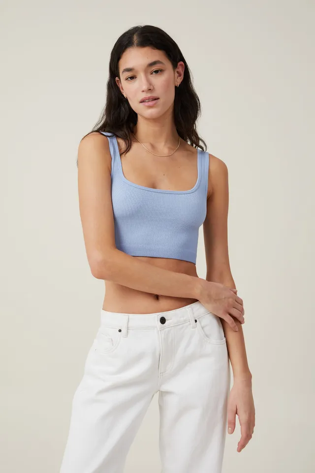 Cotton On Women Seamless Abbie Micro Crop Tank