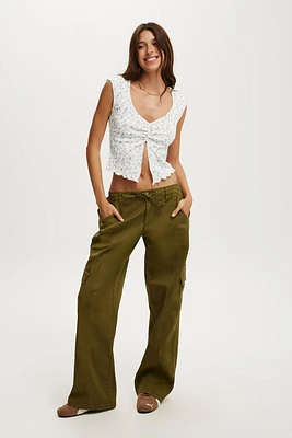 Low Rise Cargo Pant