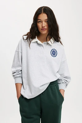 Oversized Long Sleeve Polo