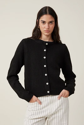 Luxe Crew Button Cardigan