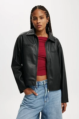 Ivy Faux Leather Jacket