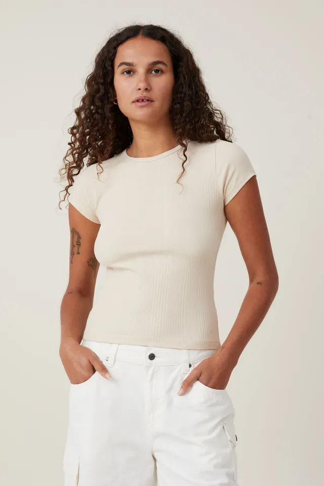 The One Organic Variegated Rib Scoop Neck Tank