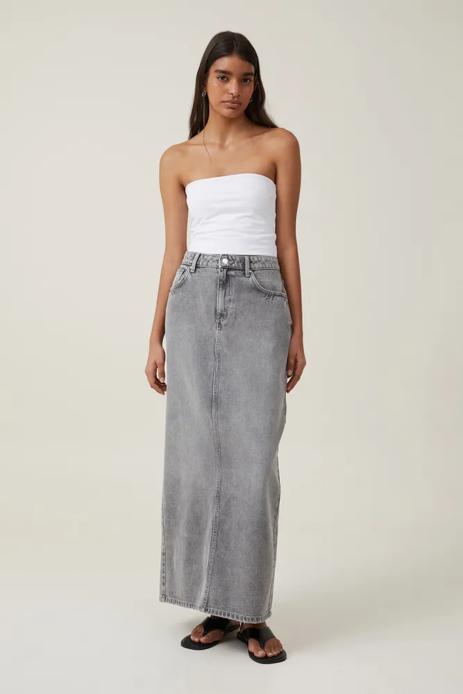 Maxi Denim Skirt by Cotton On