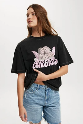 Guns & Roses Boxy Graphic Tee