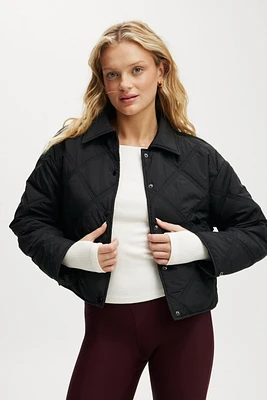 The Mother Puffer Lightweight Quilted Jacket