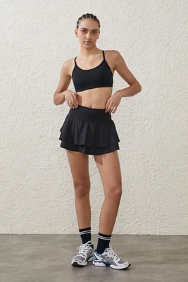 Active Woven Ruffle Hem Skirt