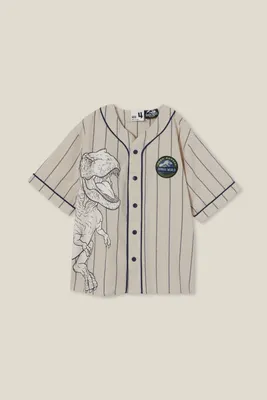 Jurassic Park License Baseball Short Sleeve Shirt