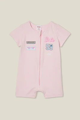 The Billie Short Sleeve Zip Romper License