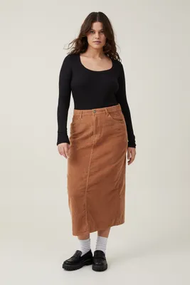 Cord Maxi Skirt