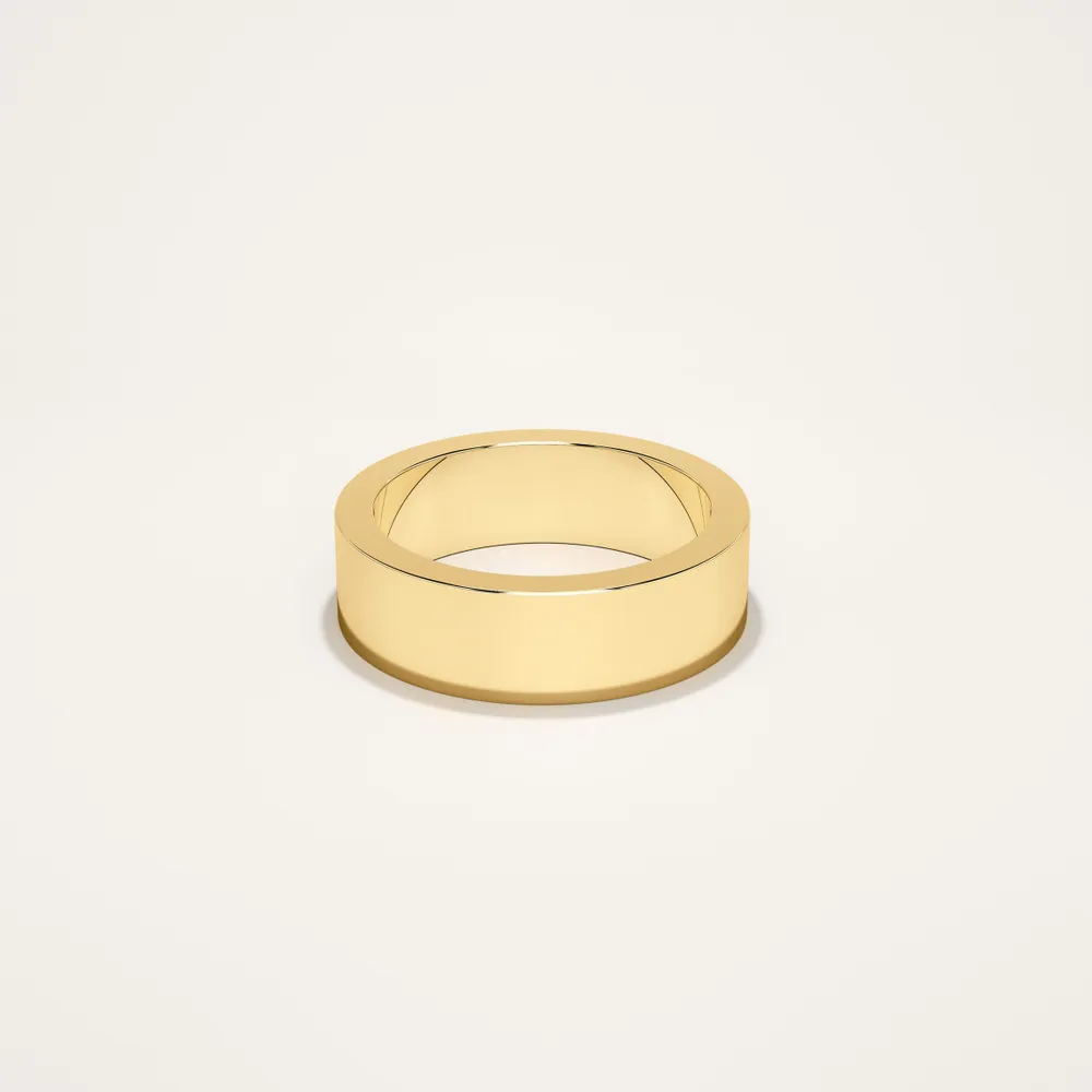 Men's Flat 6mm Yellow Gold