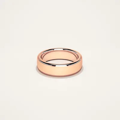 Men's Round 6mm Rose Gold