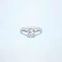 Couple Classic Thin 1ct Oval Platinum