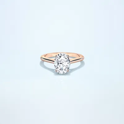 Couple Classic Thin 1.5ct Oval Rose Gold