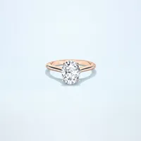 Couple Classic Thin 1.5ct Oval Rose Gold