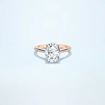 Couple Classic Thin 2ct Oval Rose Gold