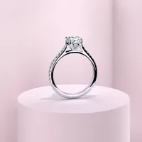 Couple Pavé Thin 1.5ct Oval Gold