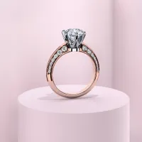 Couple Pavé Signature 2ct Rose Gold