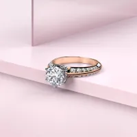 Couple Pavé Signature 2ct Rose Gold