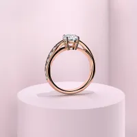 Couple Pavé Tapered 1ct Rose Gold