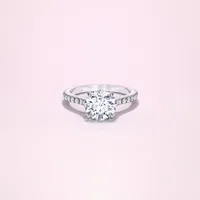 Couple Pavé Thin 2ct White Gold