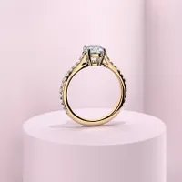 Couple Pavé Thin 1ct Yellow Gold