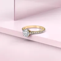 Couple Pavé Thin 1ct Yellow Gold