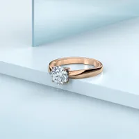 Couple Classic Tapered 1.5ct Rose Gold